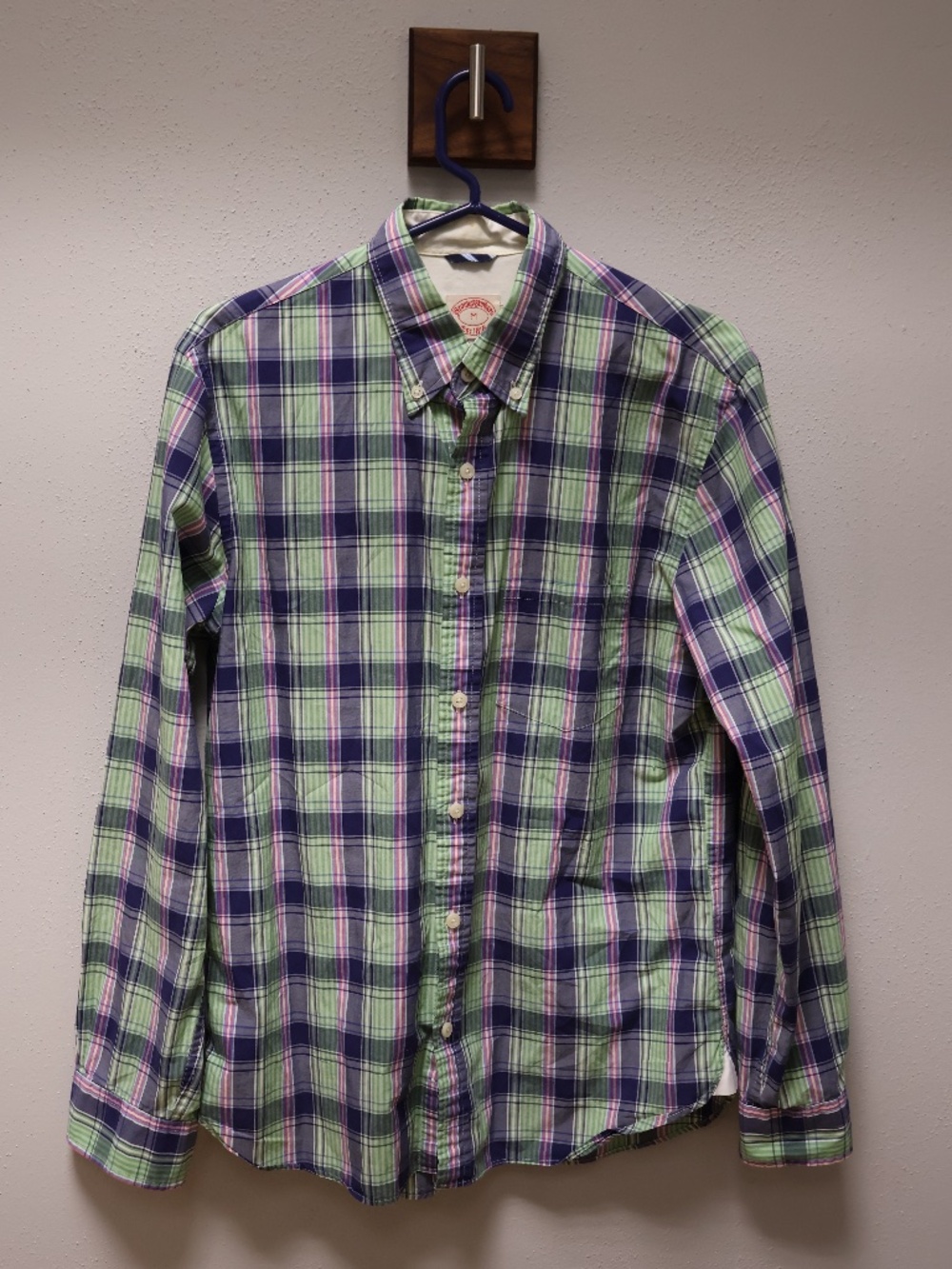 Brooks brothers plaid button down